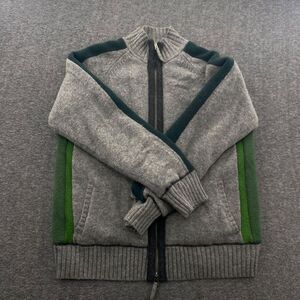 Hartford LambsWool Full Zip Jacket Mens 2XL Gray Green Lined Classic Casual 370$